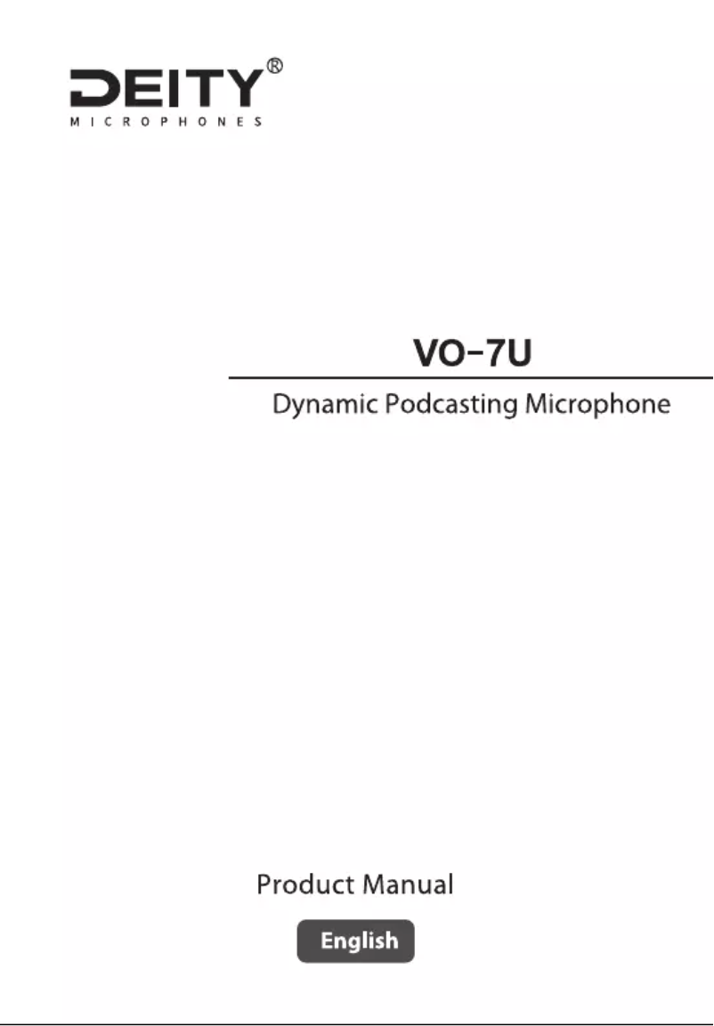 Page n°1 - Manuel utilisateur Deity VO-7U