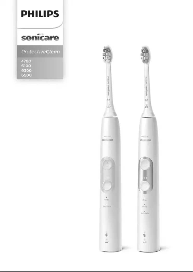 Page n°1 - Manuel utilisateur Philips Sonicare Protect Clean HX6481