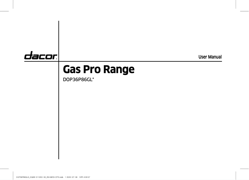 Imagen de la primera página del manual del dispositivo DOP36P86GLS