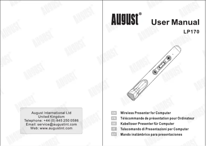 Image de la première page du manuel de l'appareil LP170