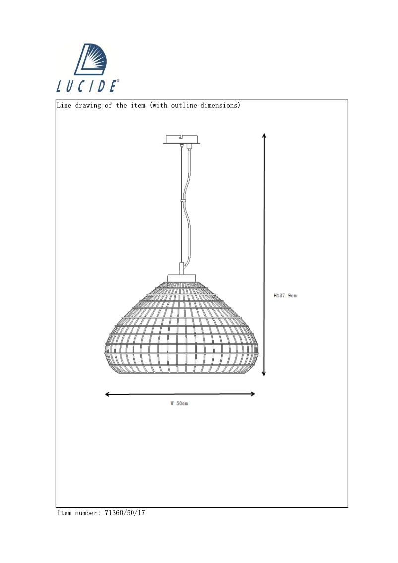 Page n°1 - Manuel utilisateur Lucide Moino 71360/50/17