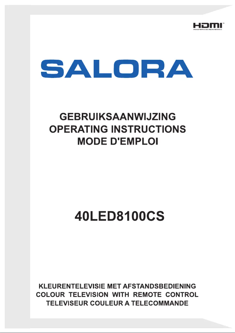 Page 1 de la notice Manuel utilisateur Salora 40LED8100CS