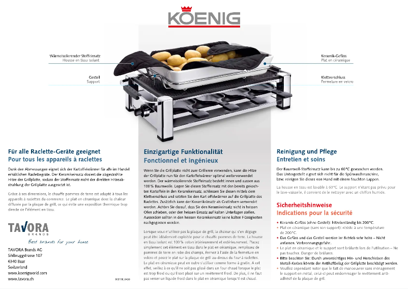 Page 1 de la notice Manuel utilisateur Koenig B02158