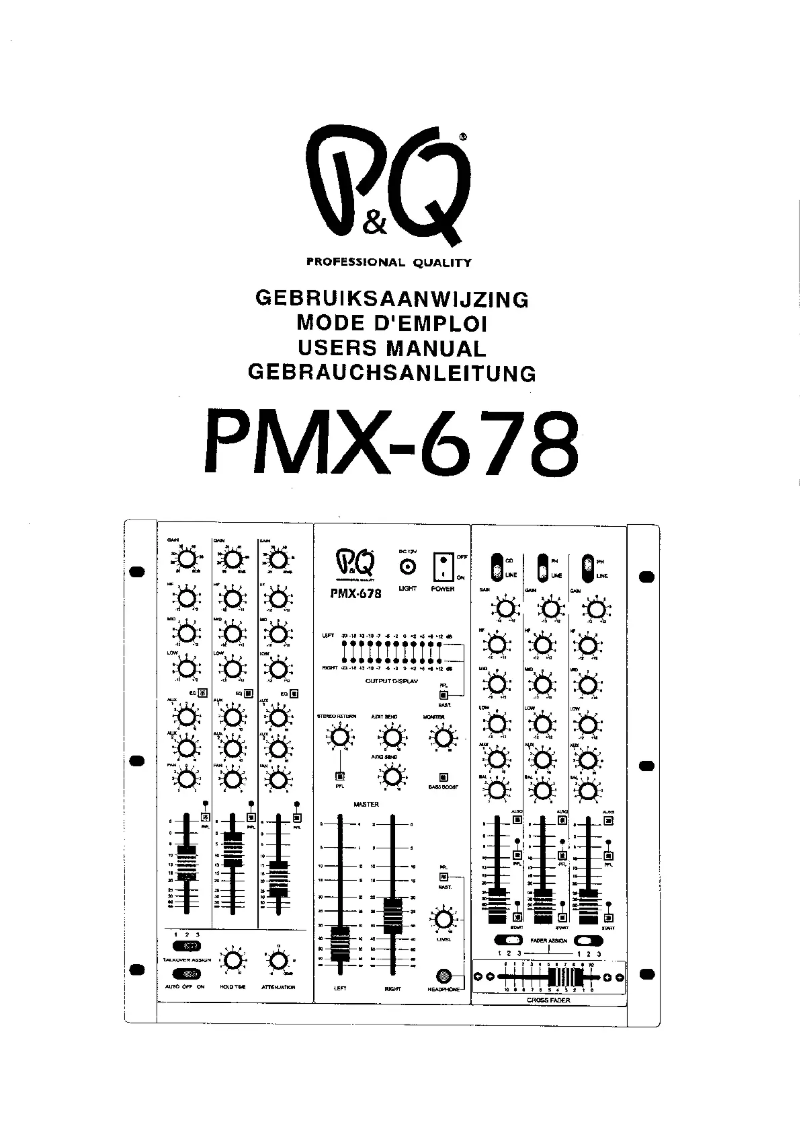 Page n°1 - Manuel utilisateur Alecto PMX-678