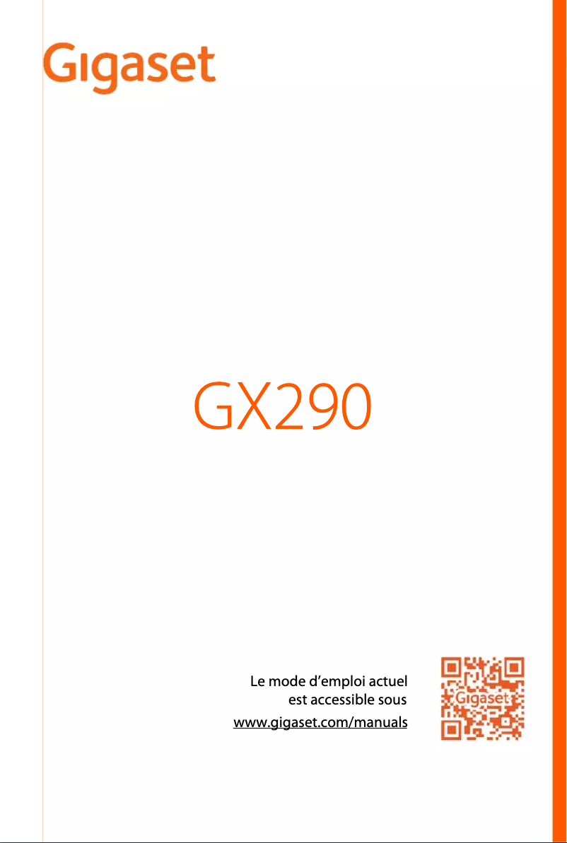 Page n°1 - Manuel utilisateur Gigaset GX290