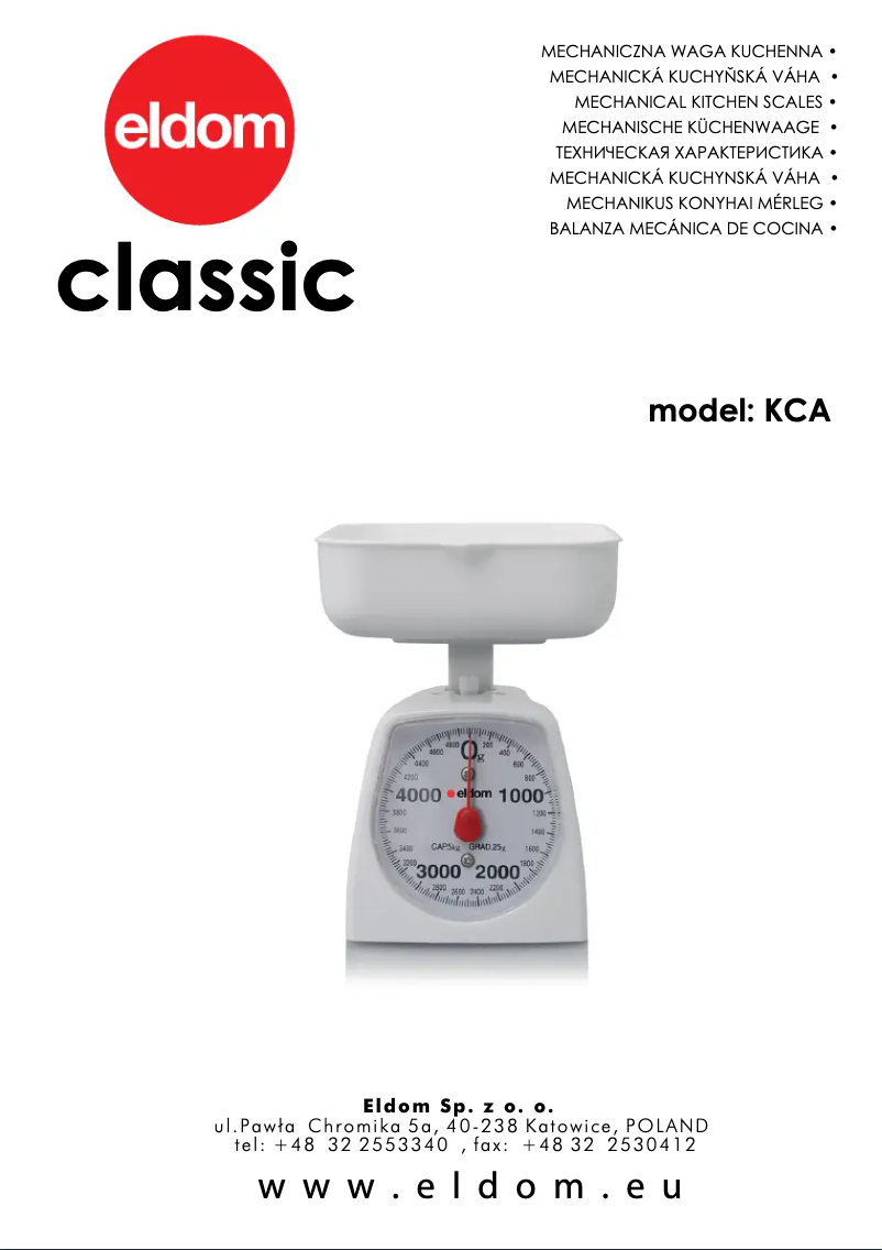 Page 1 de la notice Manuel utilisateur Eldom CLASSIC KCA