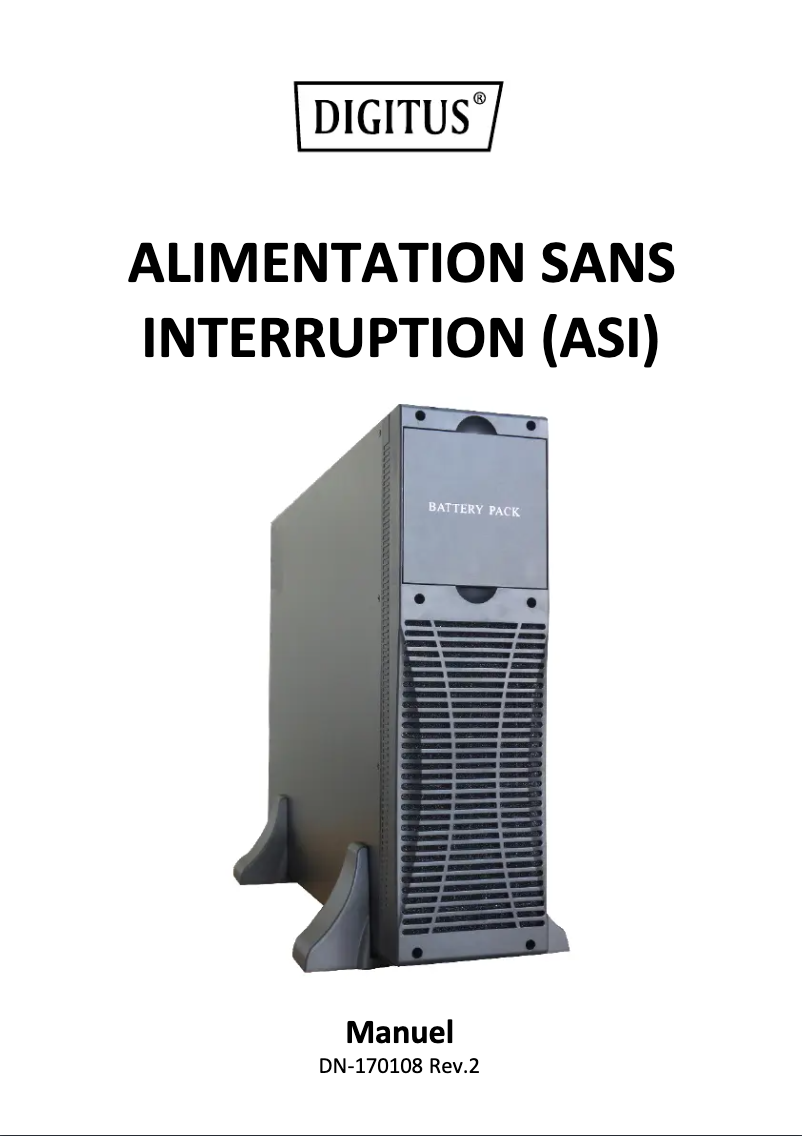 Page 1 de la notice Manuel utilisateur Digitus DN-170108
