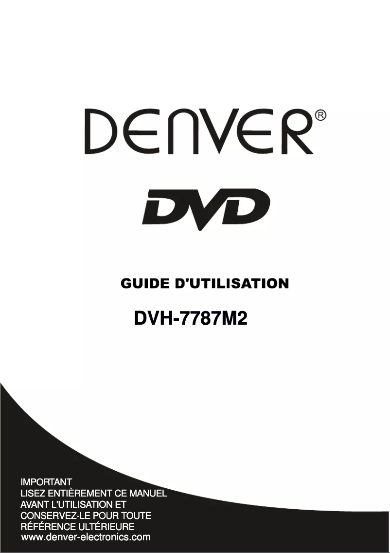 Page 1 de la notice Manuel utilisateur Denver DVH-7787