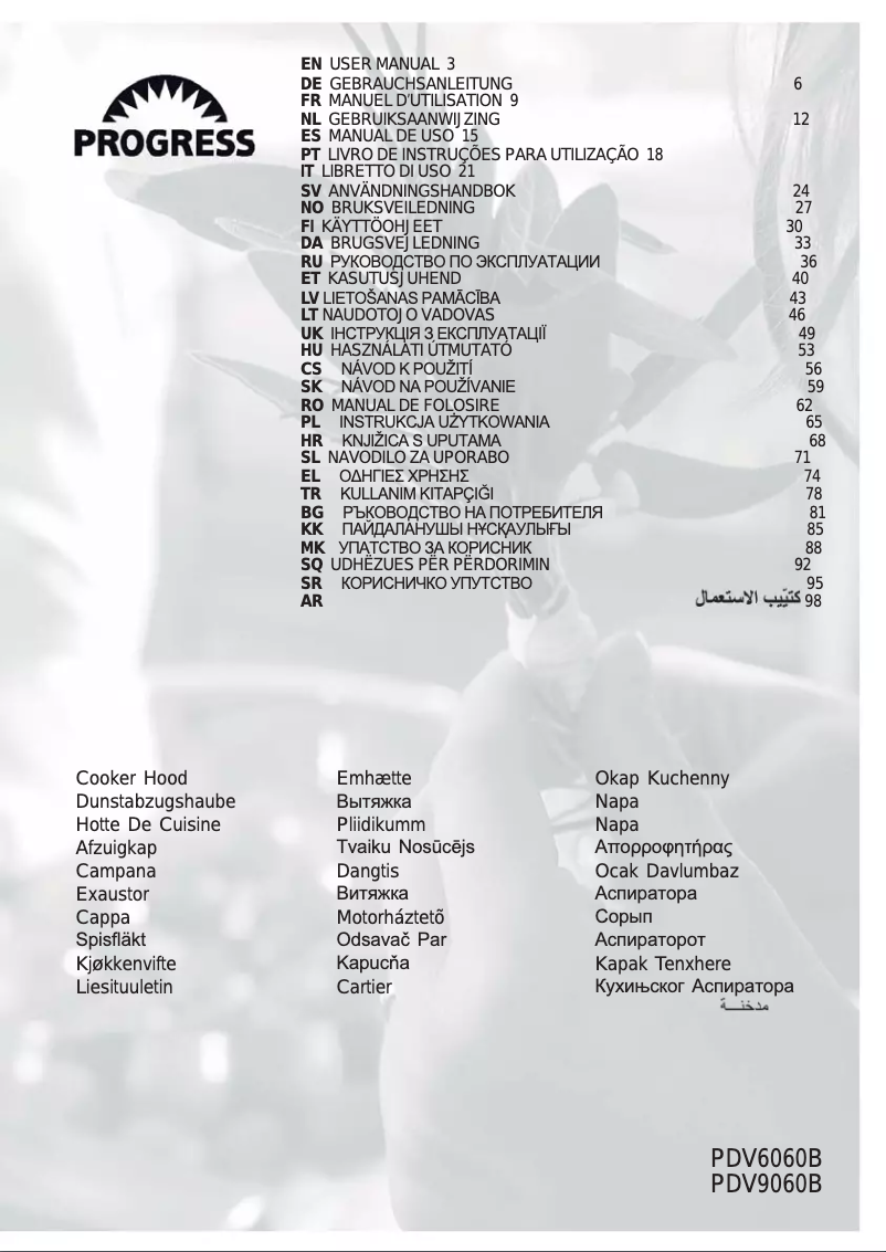 Image de la première page du manuel de l'appareil PDV6060B