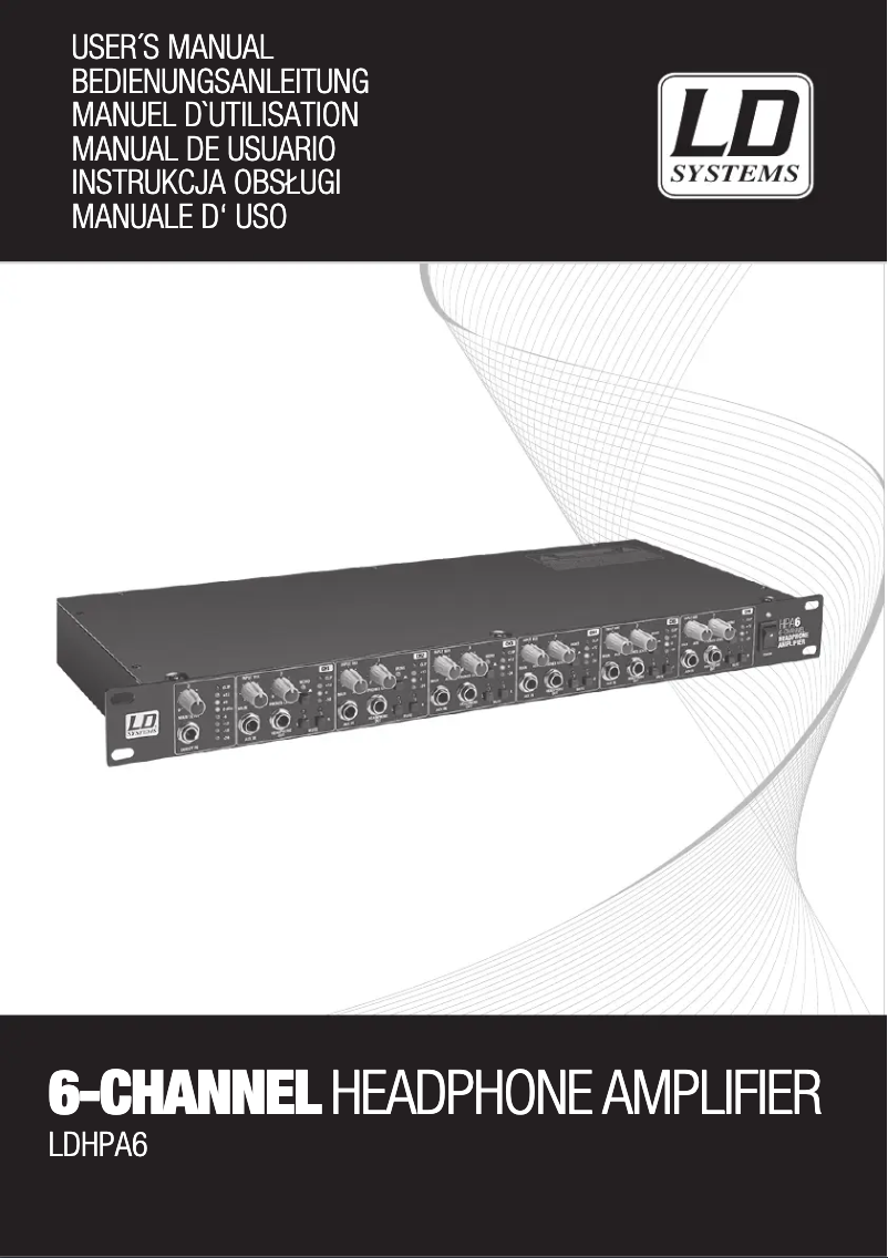 Page n°1 - Manuel utilisateur LD Systems HPA 6