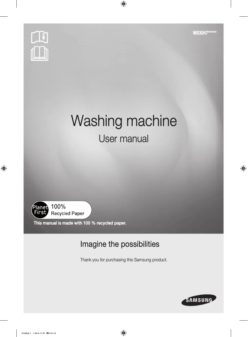 Page 1 de la notice Manuel utilisateur Samsung WB30H7200GA