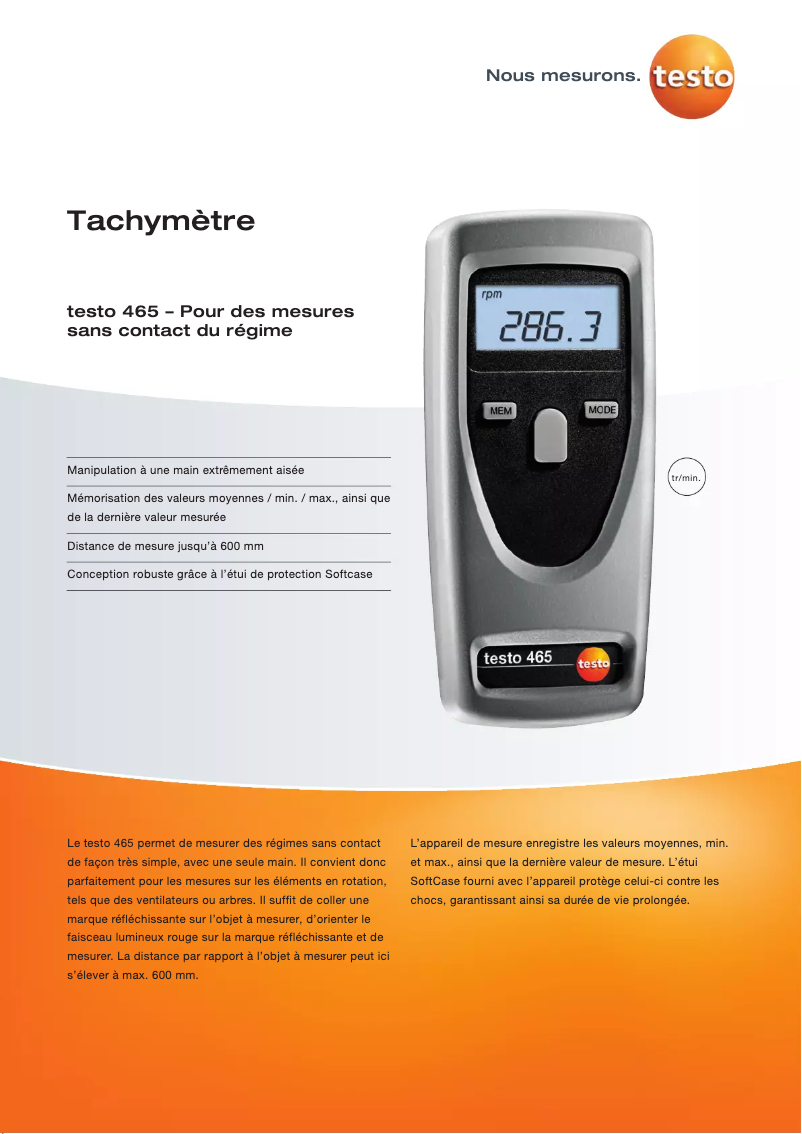 Image de la première page du manuel de l'appareil 465