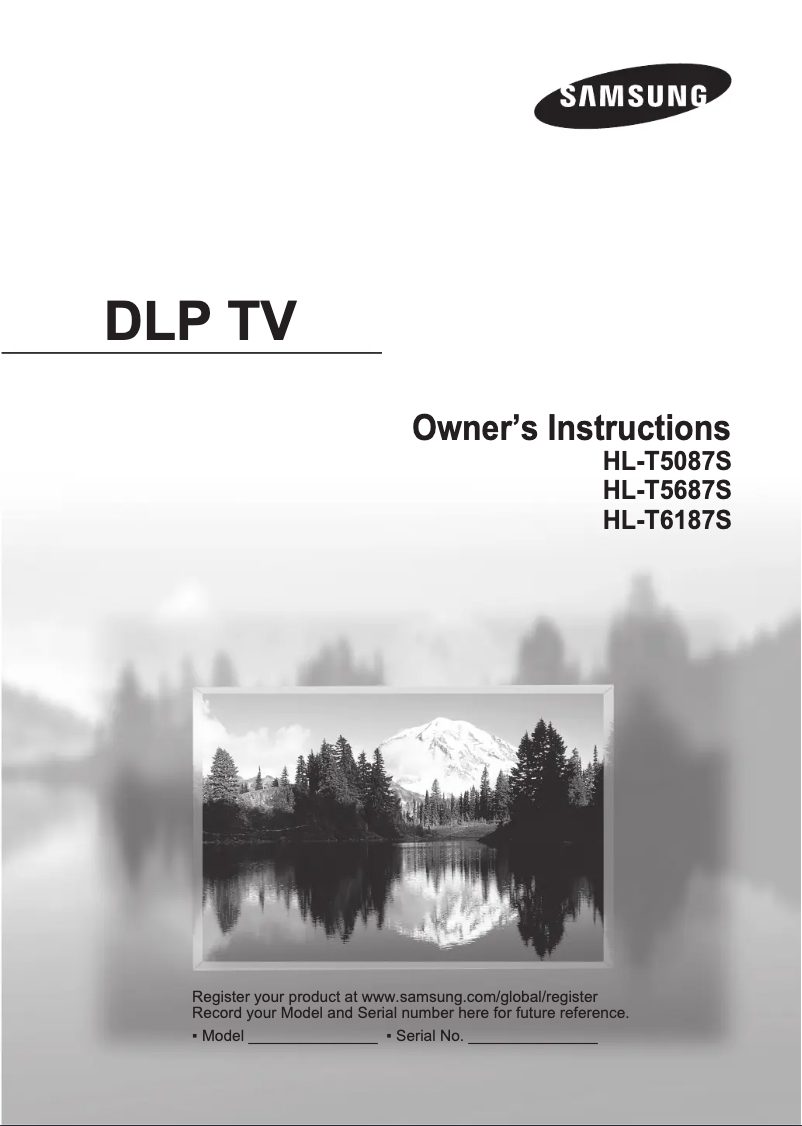 Page n°1 - Manuel utilisateur Samsung HL-T5087S