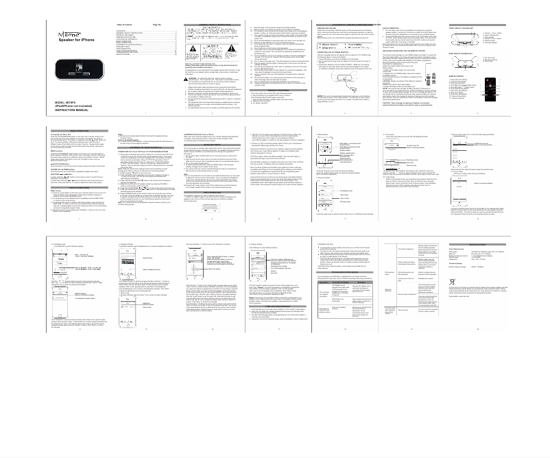 Image de la première page du manuel de l'appareil MITSP8