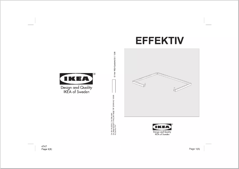 Page 1 de la notice Manuel utilisateur Ikea EFFEKTIV