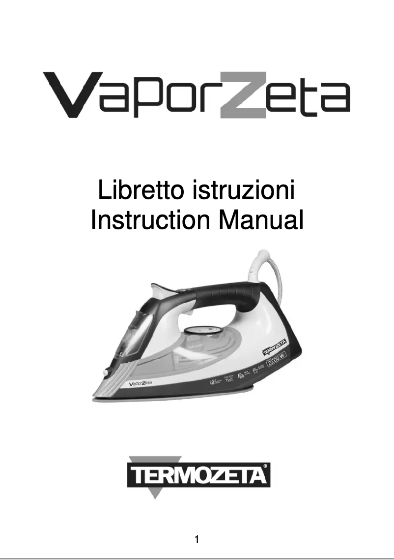 Page n°1 - Manuel utilisateur Termozeta VaporZeta