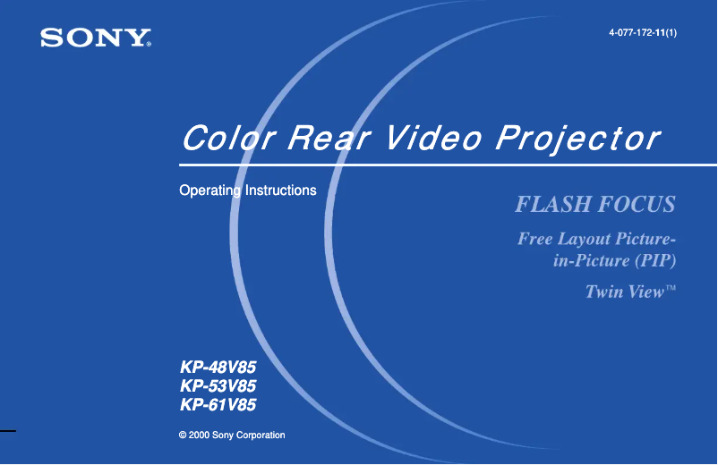 Page 1 de la notice Manuel utilisateur Sony KP-48V85