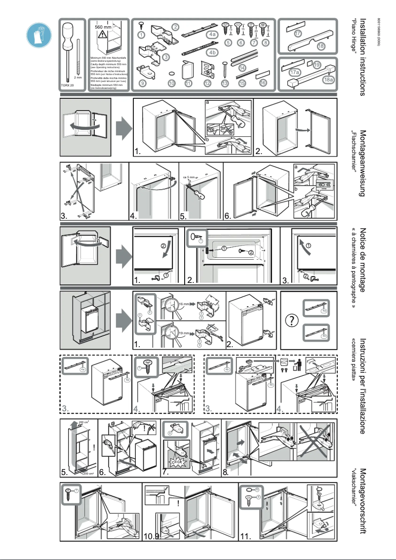 Page n°1 - Instructions / montage Neff K1545XFF1