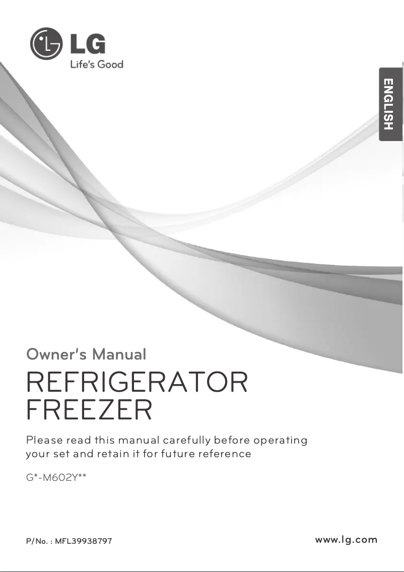 Page n°1 - Manuel utilisateur LG GR-M602YLQF