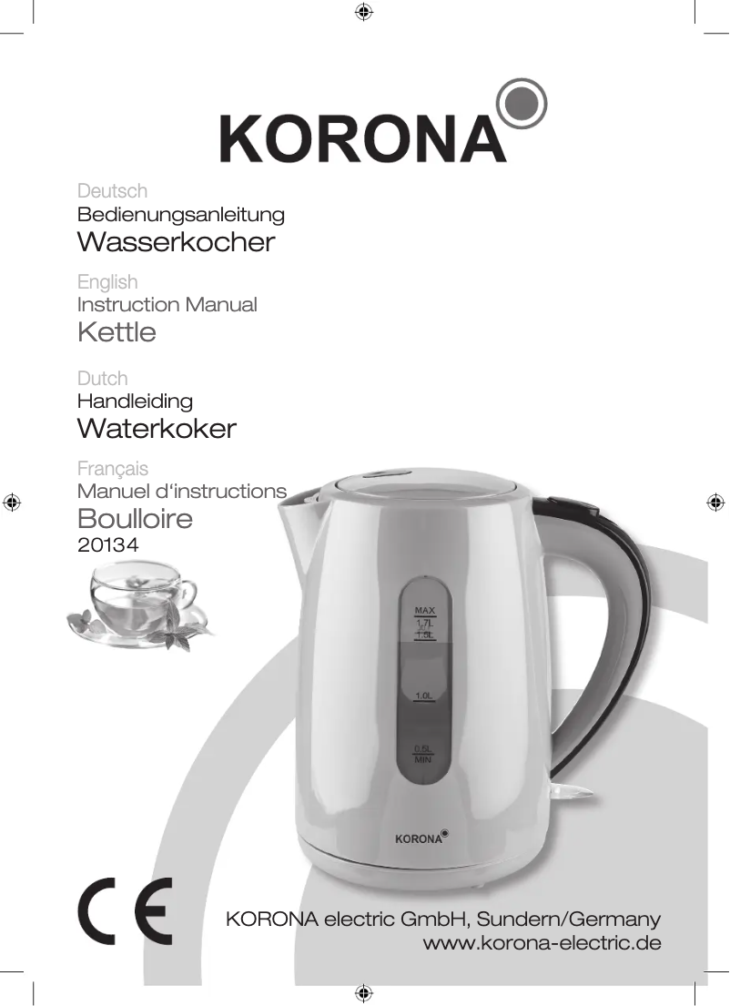 Page 1 de la notice Manuel utilisateur Korona 20134