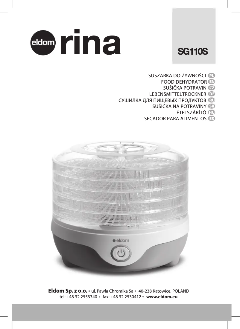 Page n°1 - Manuel utilisateur Eldom Rina SG110S