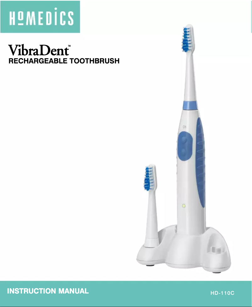 Página 1 del manual Manual de usuario Homedics VibraDent HD-110