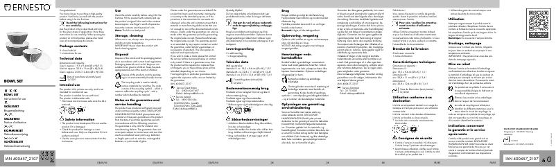 Image de la première page du manuel de l'appareil IAN 400457