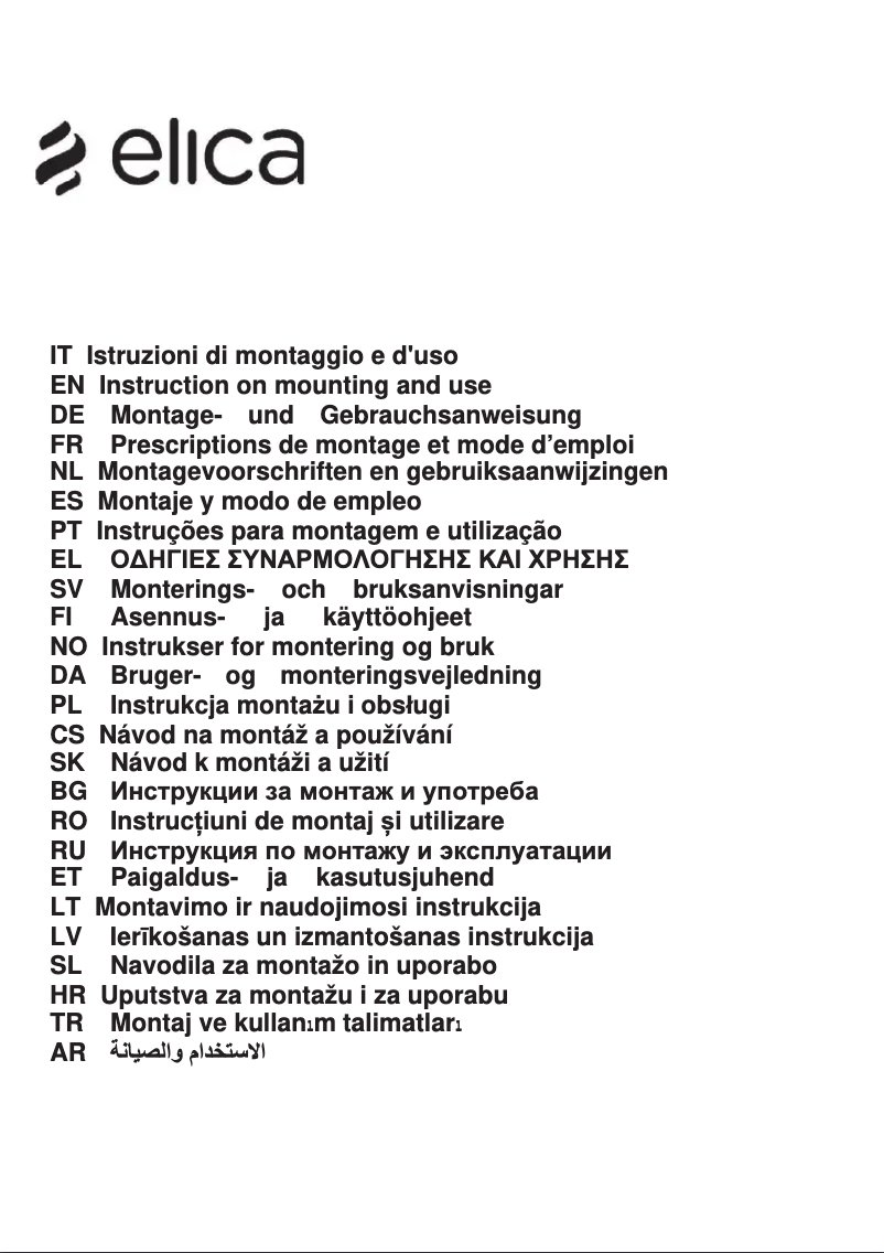 Page 1 de la notice Manuel utilisateur Elica NikolaTesla Flame BL/A/88