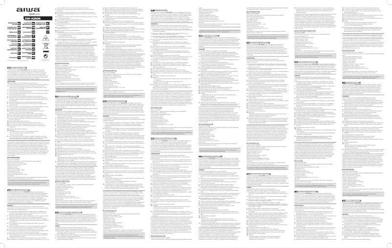 Page 1 de la notice Manuel utilisateur Aiwa A2000