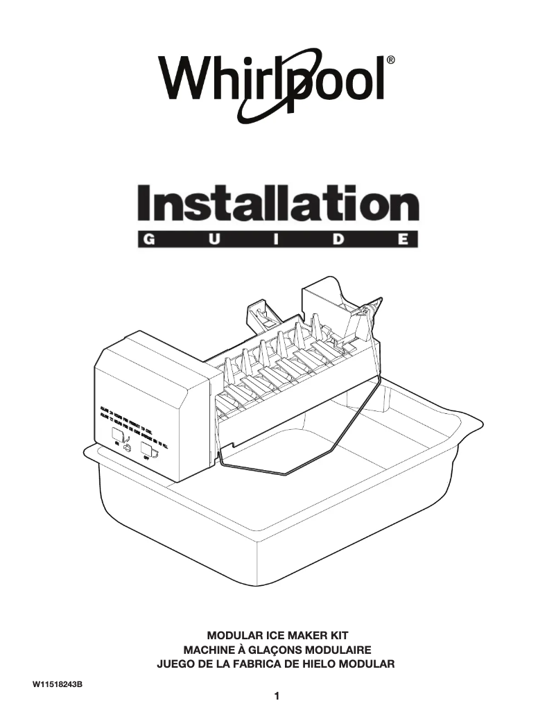 Page 1 de la notice Guide d'installation KitchenAid KRBR109ESS