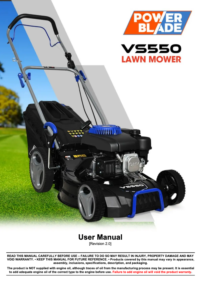 Página 1 del manual Manual de usuario Powerblade VS550