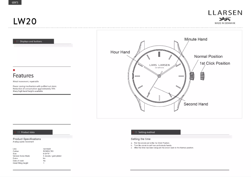 Page 1 de la notice Manuel utilisateur Lars Larsen LW20 120GBBL