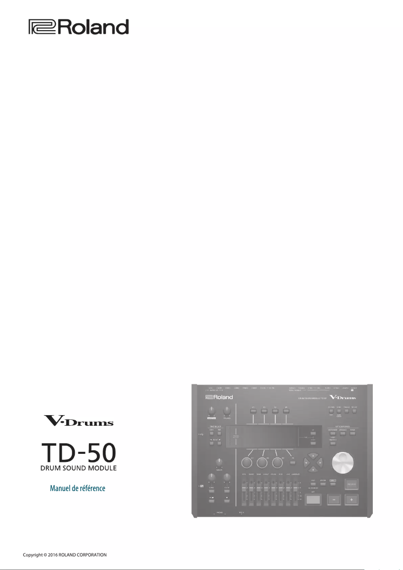 Page n°1 - Manuel utilisateur Roland TD-50K
