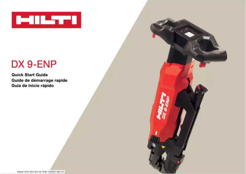 Página 1 del manual Instrucciones / montaje Hilti DX 9-ENP