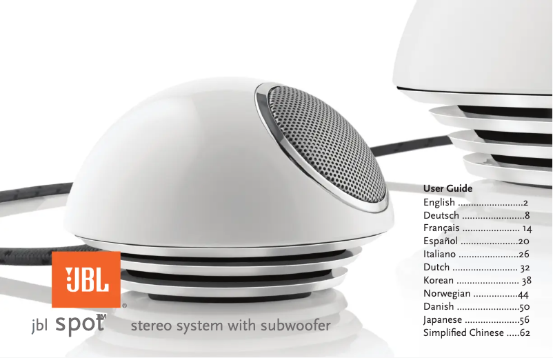 Page n°1 - Manuel utilisateur JBL Spot