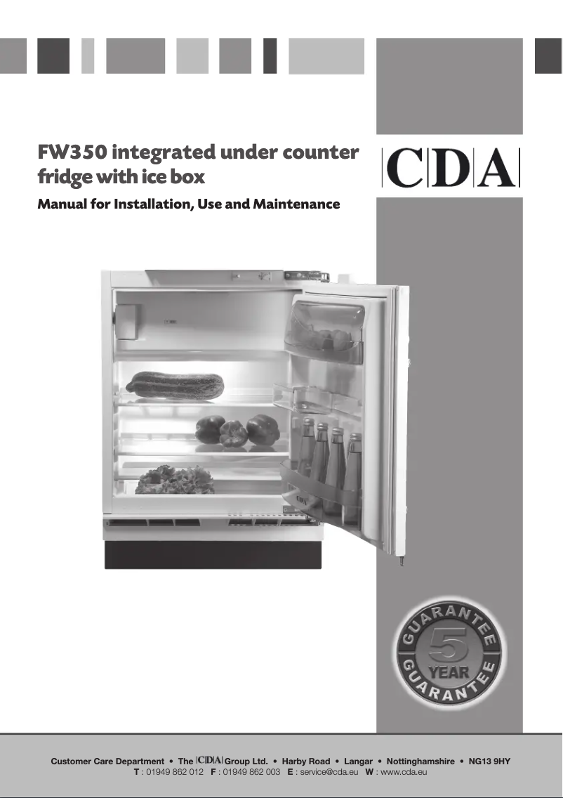 Page 1 de la notice Manuel utilisateur CDA FW350