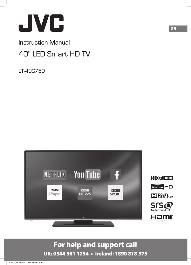 Image de la première page du manuel de l'appareil LT-40C750