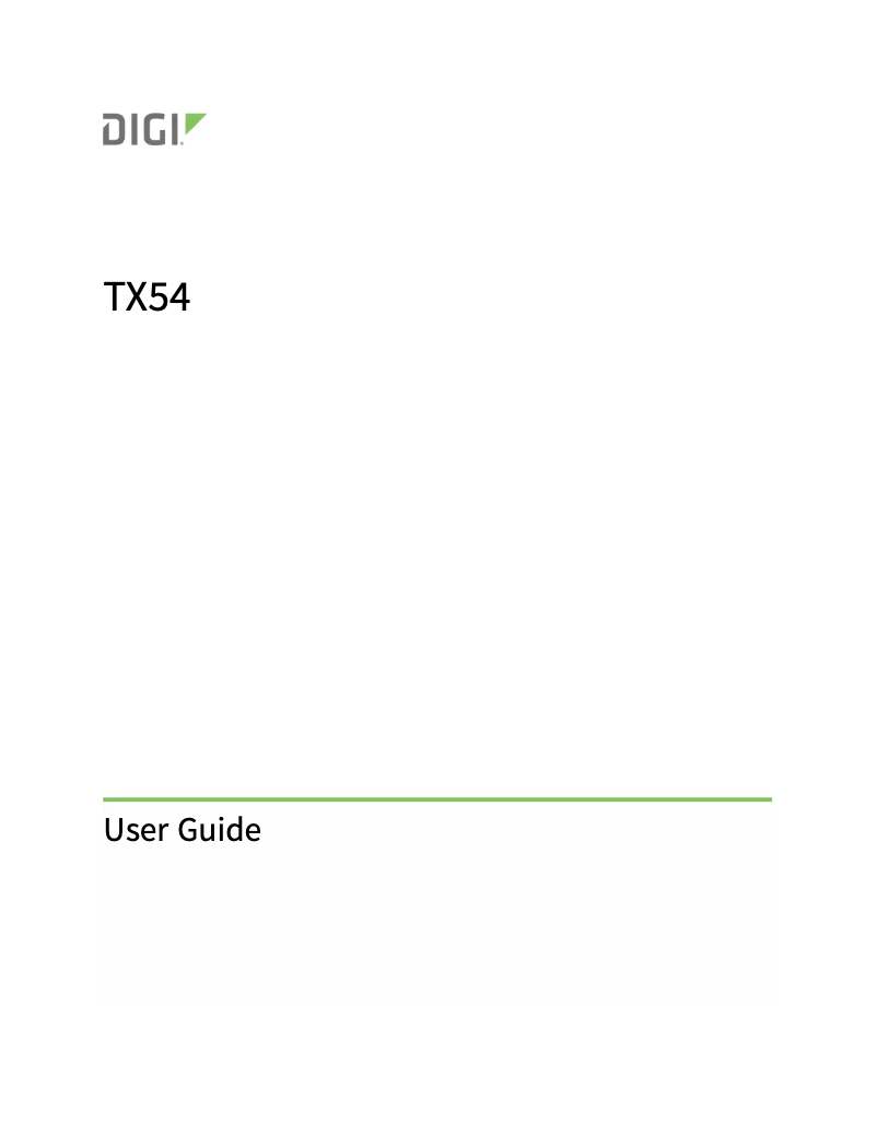 Page 1 de la notice Manuel utilisateur Digi TX54