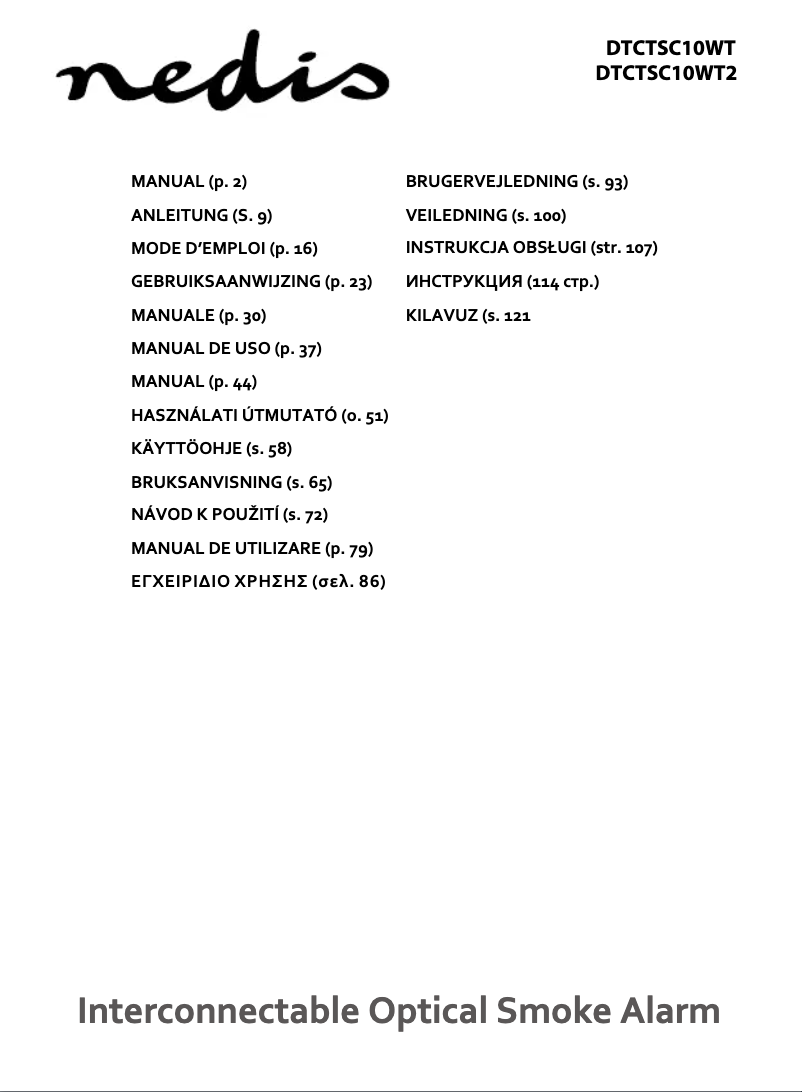 Page n°1 - Manuel utilisateur Nedis DTCTSC10WT
