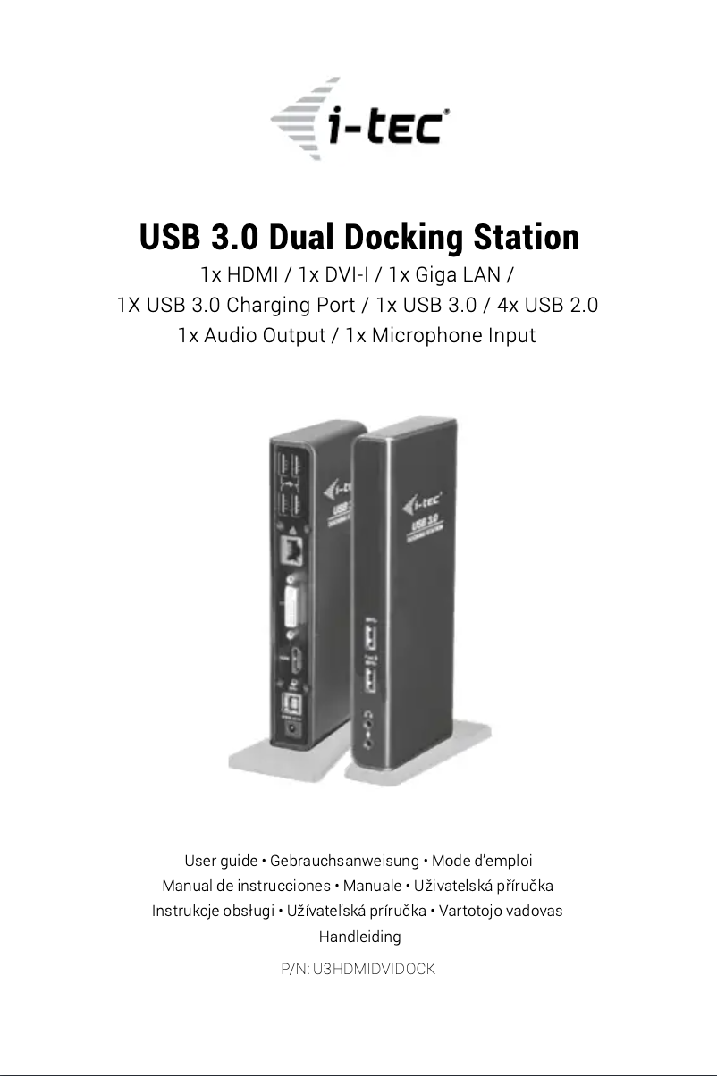 Image de la première page du manuel de l'appareil U3HDMIDVIDOCK