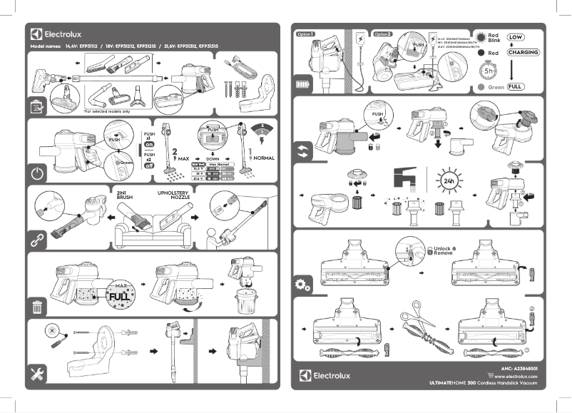 Page 1 de la notice Instructions / montage Electrolux UltimateHome 300