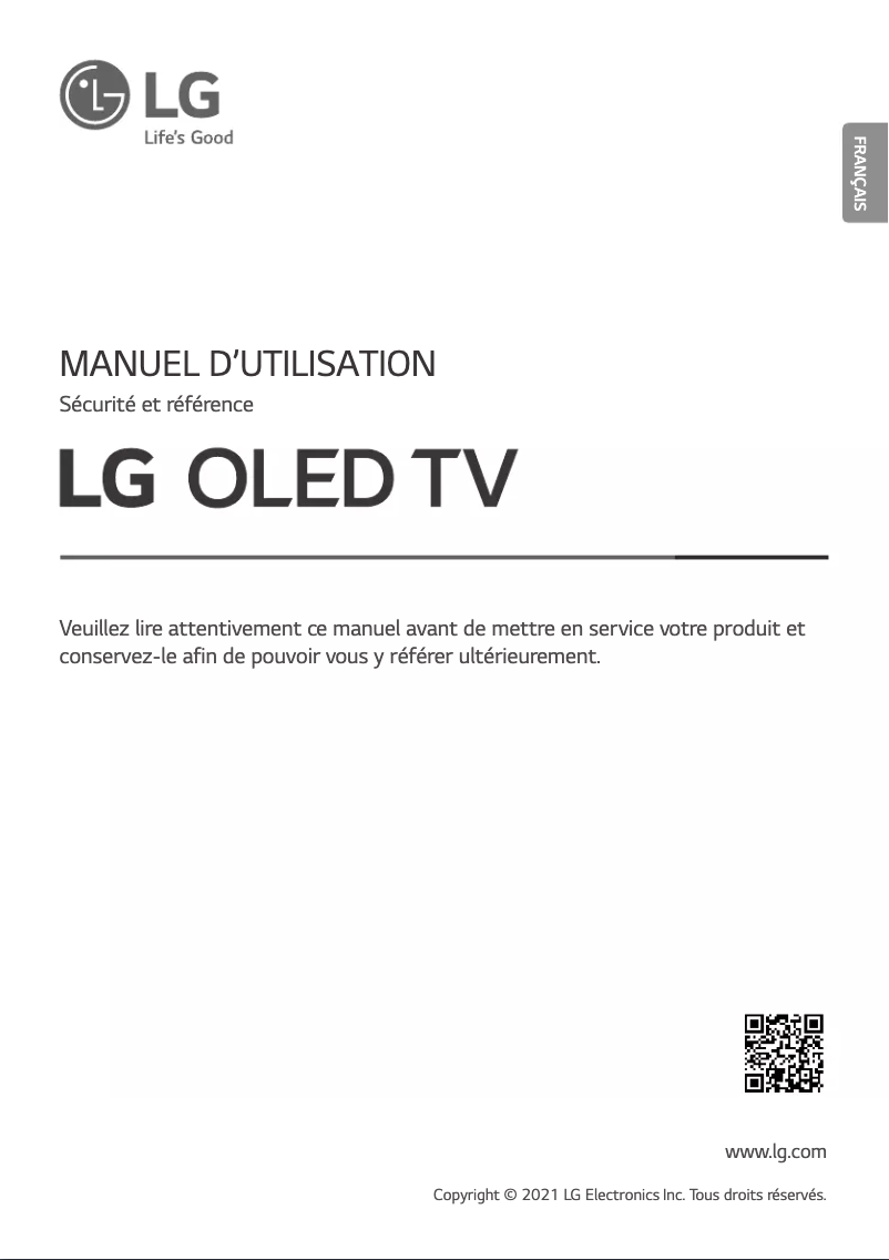 Image de la première page du manuel de l'appareil OLED55G19LA