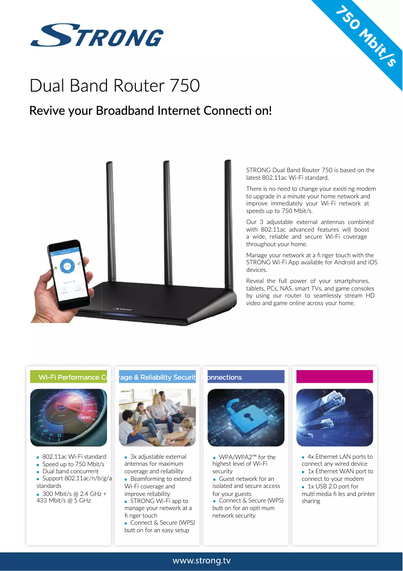 Image de la première page du manuel de l'appareil Dual Band Router 750
