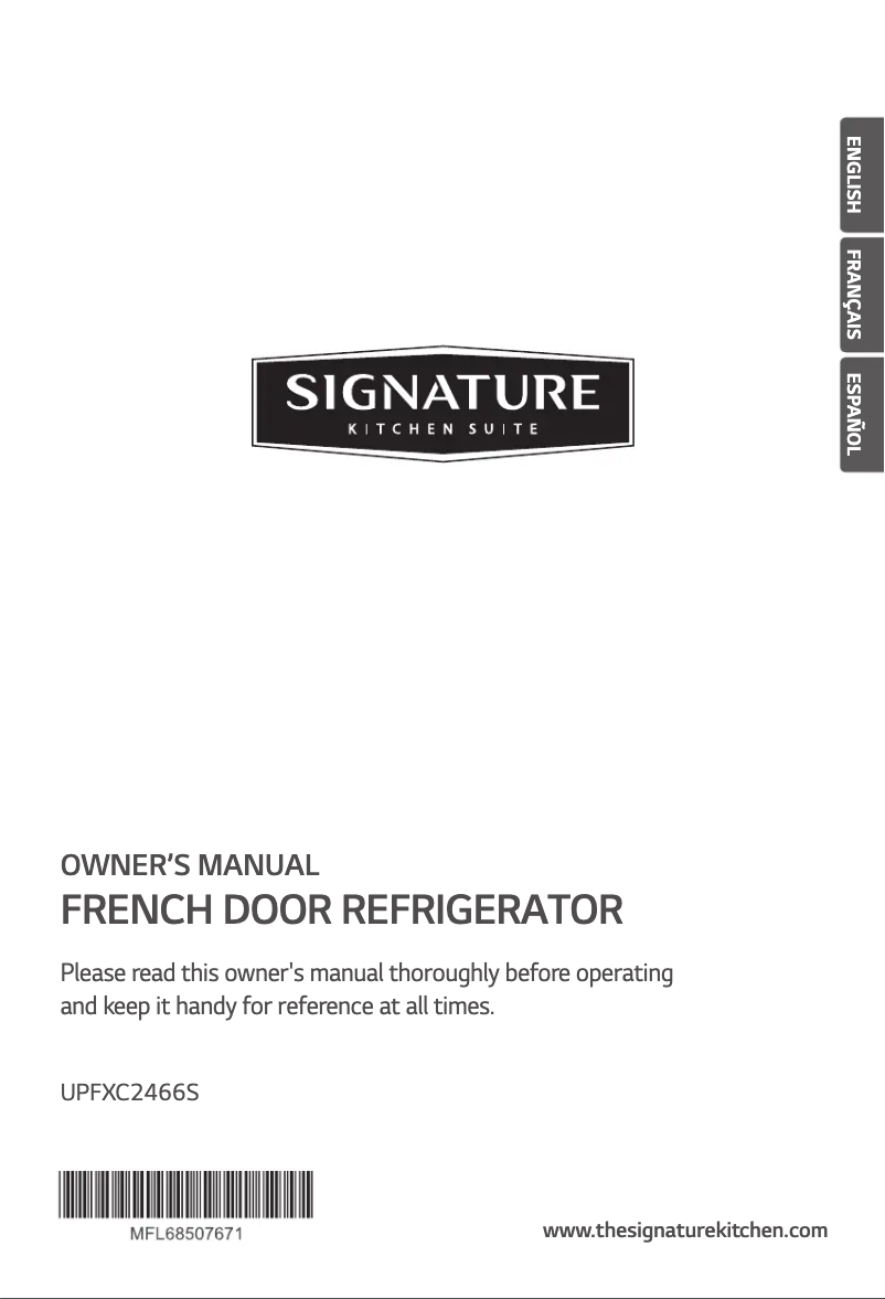 Página 1 del manual Manual de usuario Signature UPFXC2466S