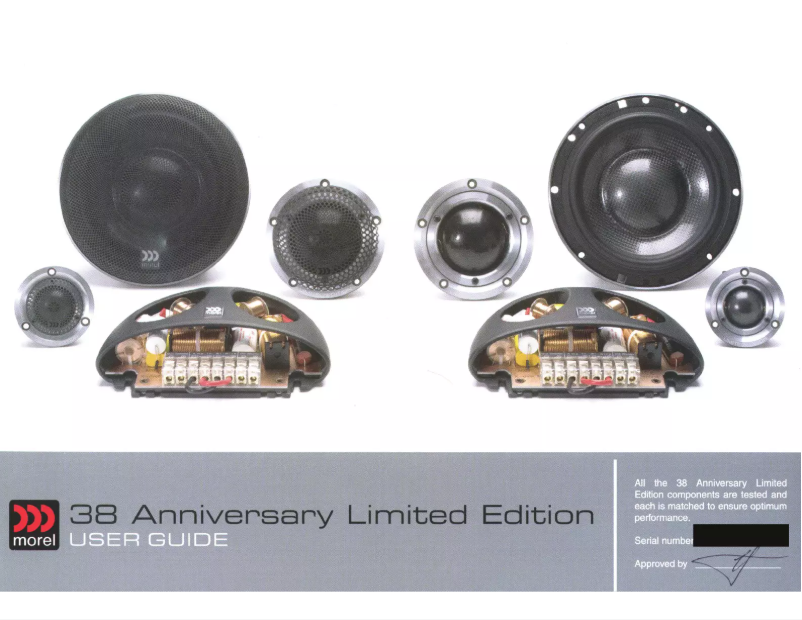 Image de la première page du manuel de l'appareil 38 Limited Edition