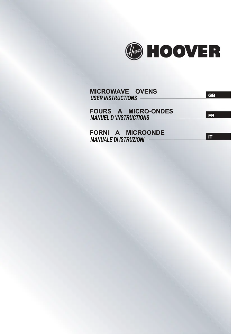 Page n°1 - Manuel utilisateur Hoover HMG281XC3