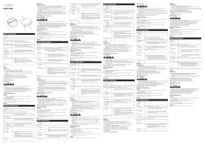 Página 1 del manual Manual de usuario Nedis VCRO210BK