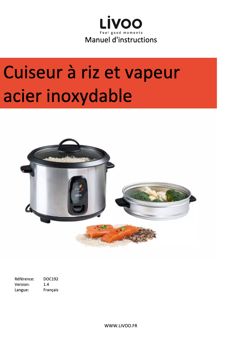 Image de la première page du manuel de l'appareil DOC192