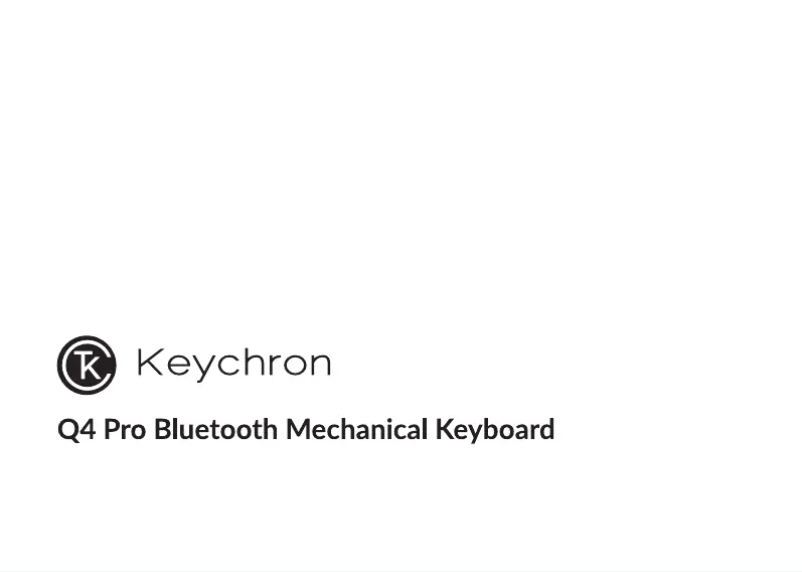 Page 1 de la notice Manuel utilisateur Keychron Q4 Pro