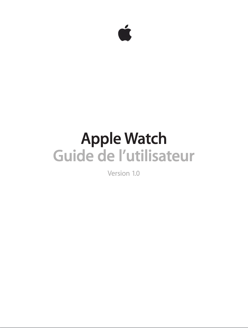 Image de la première page du manuel de l'appareil Watch